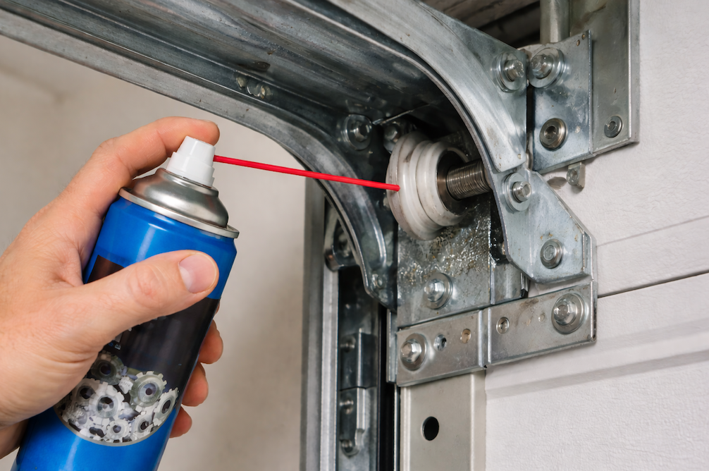 noisy garage door fix.